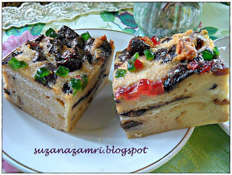 ..Cooking with soul…..: PUDING ROTI LAPIS COKLAT