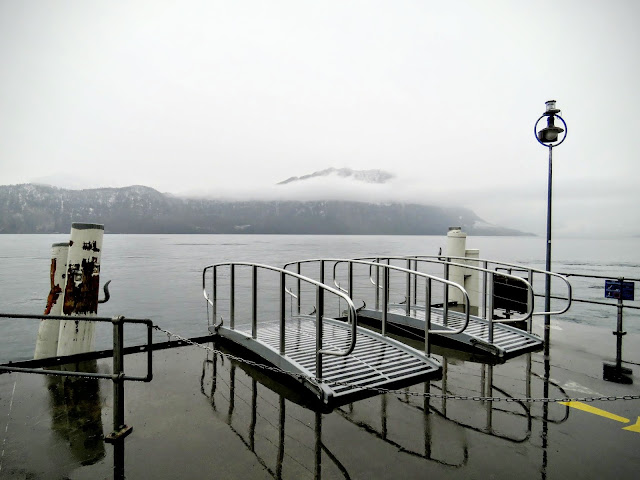 Long Winter Weekend Lucerne Switzerland - Weggis Ferry Dock