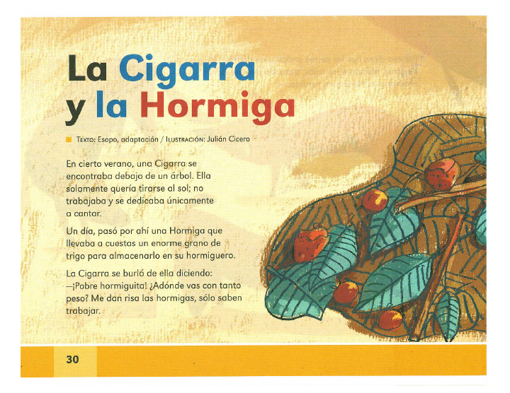  La Cigarra y la Hormiga español 2do bloque 5/2014-2015