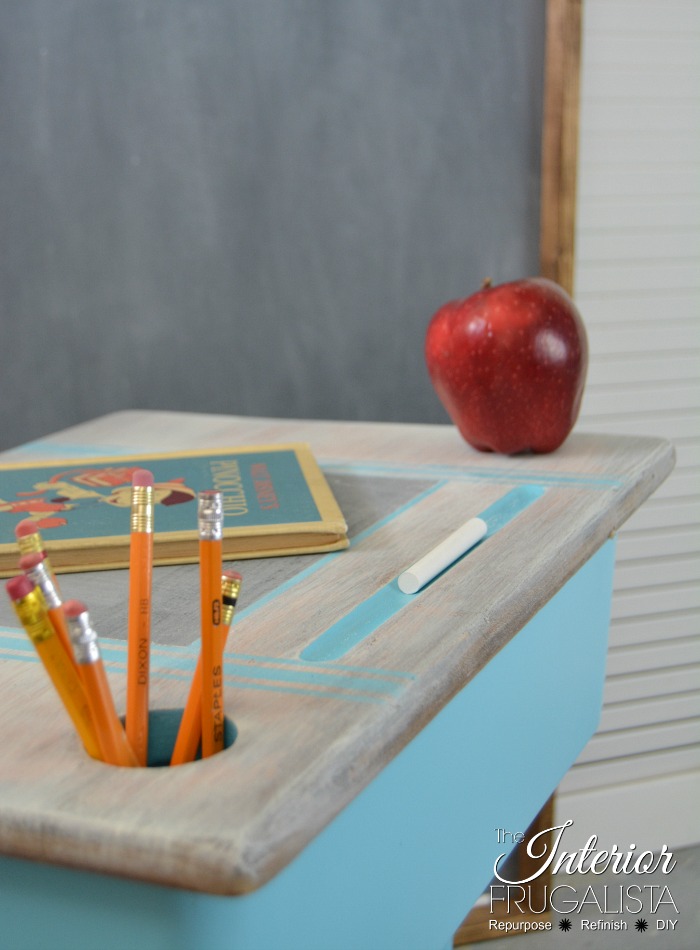 Vintage Metal Classroom Desk Makeover Interior Frugalista
