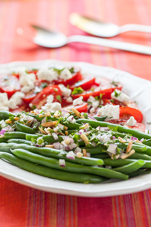 Greek Vegetarian: Green Bean, Tomato and Feta Salad