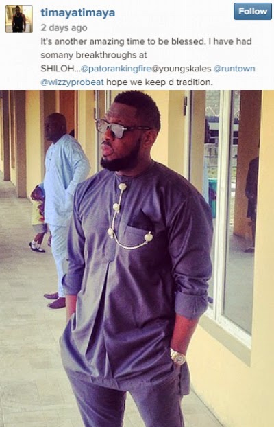 timaya attend winners chapel