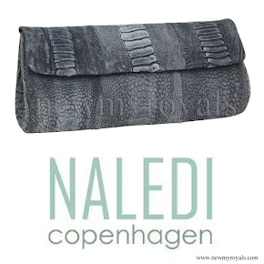 Princess Mary carried Naledi Copenhagen Brushed Ostrich Clutch