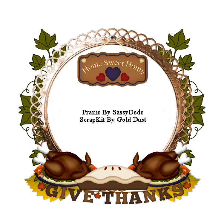 SassyDede A Blessed Thanksgiving FTU Cluster Frame