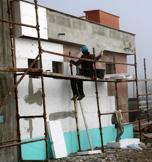 Asen working on the next wall Asen working on the next wall
