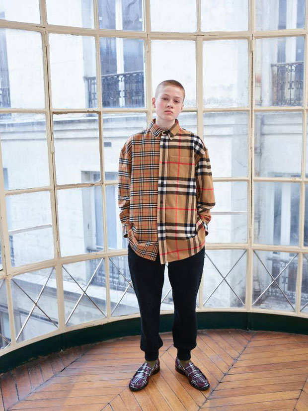 gosha burberry check flannel shirt