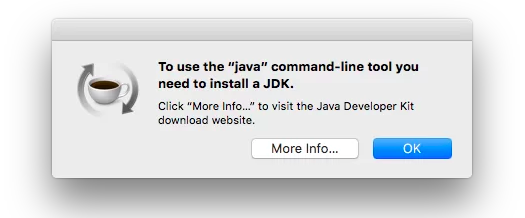 java command line tool mac pop up sierra