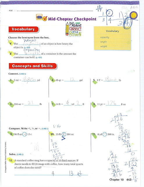 M.I.A.: Go Math!: Chapter 10 Mid-Chapter Checkpoint