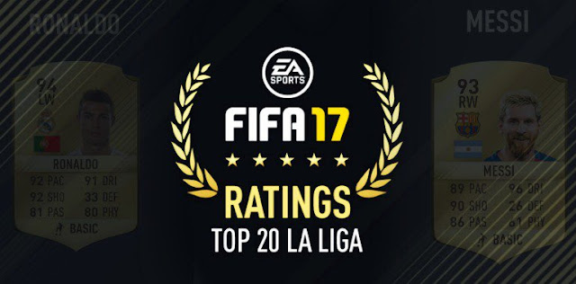 Os 20 melhores jogadores de La Liga no FIFA 17 Os 20 melhores jogadores de La Liga no FIFA 17
