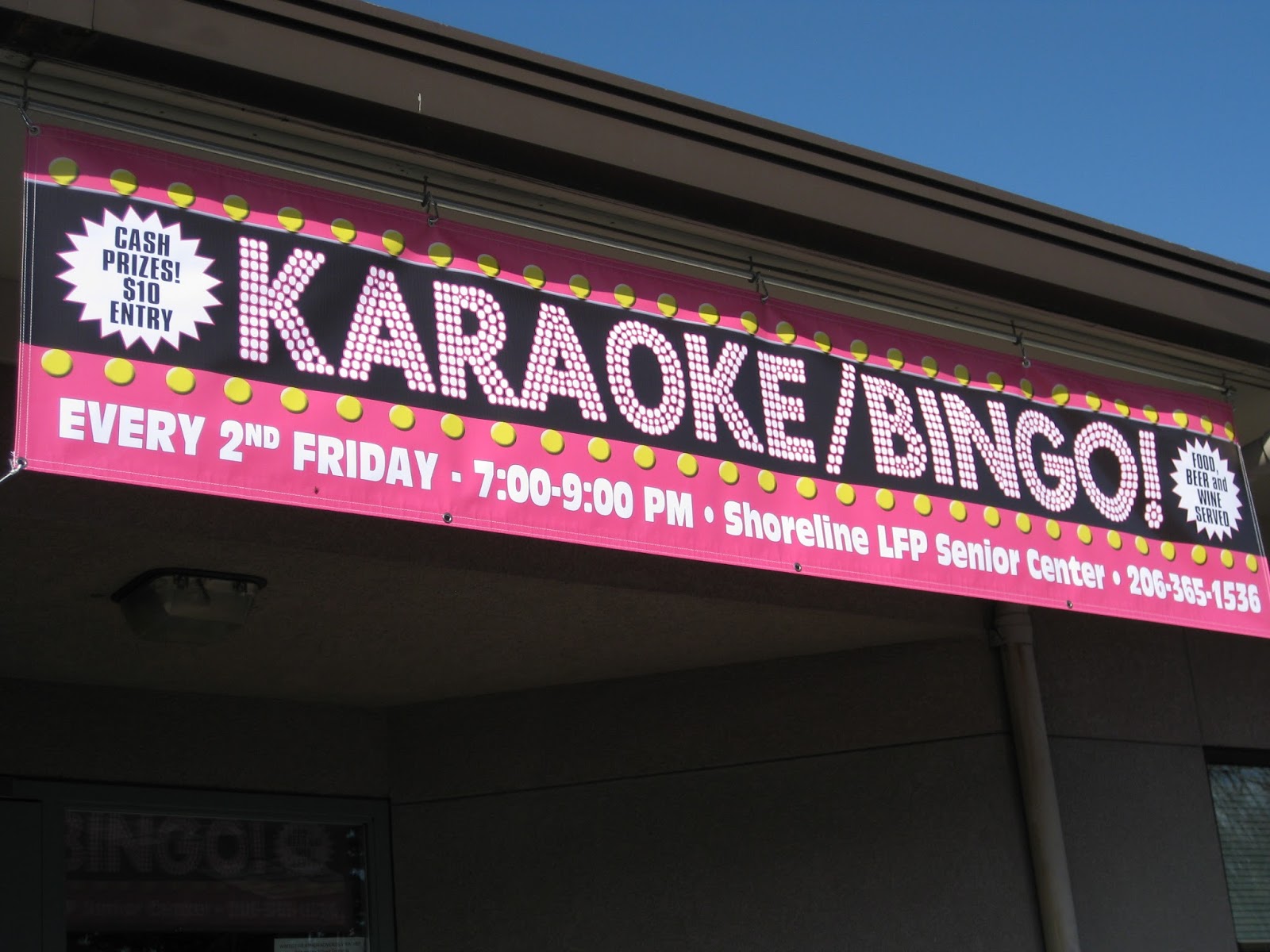 Shoreline Area News Karaoke Bingo night Friday Apr 14