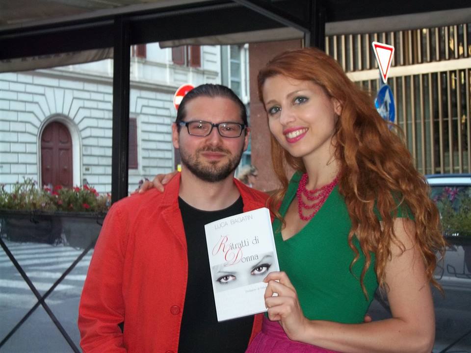 Luca Bagatin con la conduttrice tv Metis Di Meo (estate 2014)