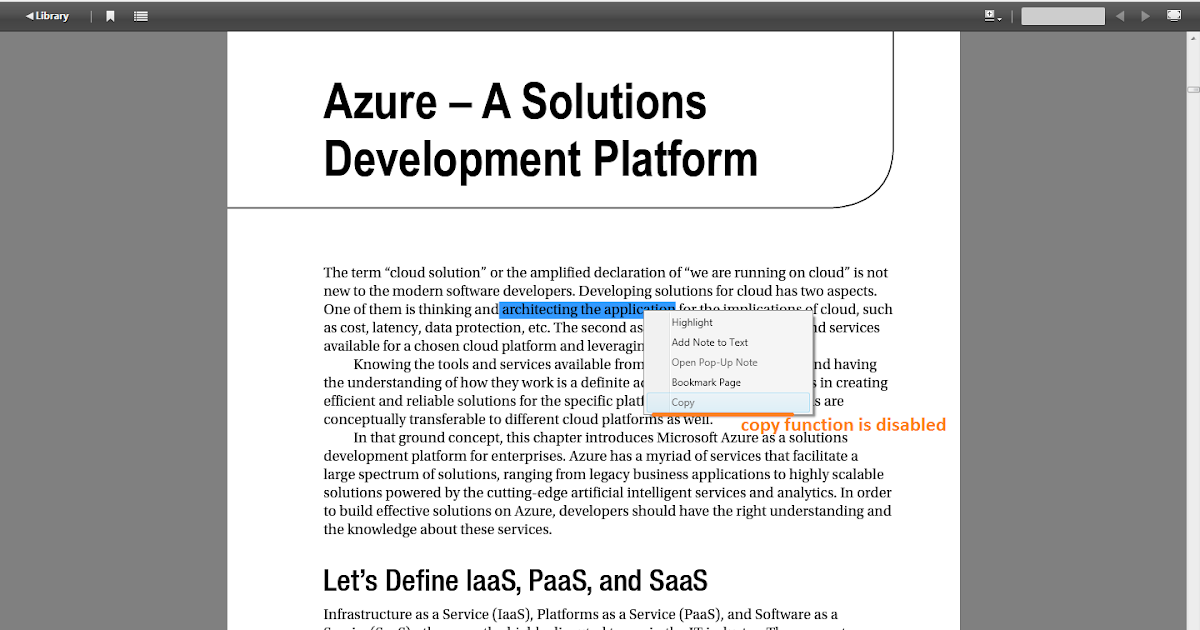 Adobe Digital Editions Unable to Copy