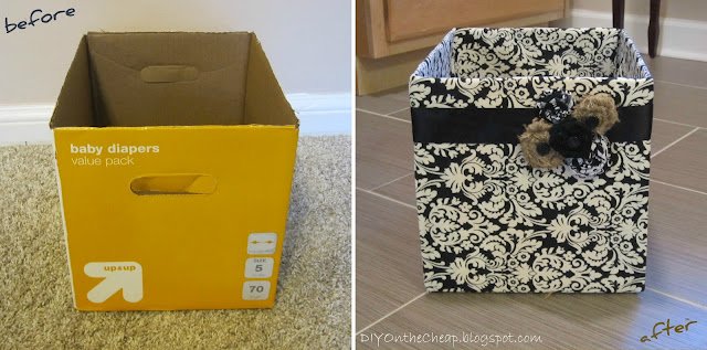 Fabric-Covered Diaper Box: a cute, easy storage solution!