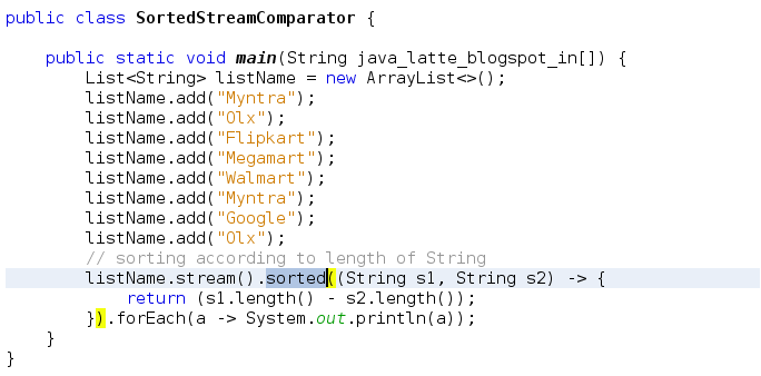 Java-Latte: Stream and Lambda examples in Java 8