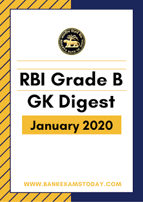 RBI Grade B GK Digest: January 2020