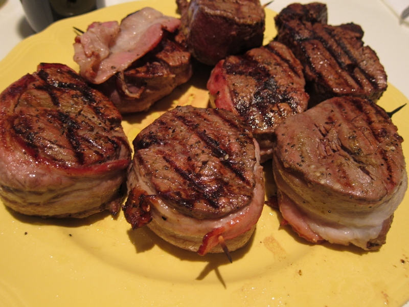Belle's Baking Bacon Wrapped Steaks
