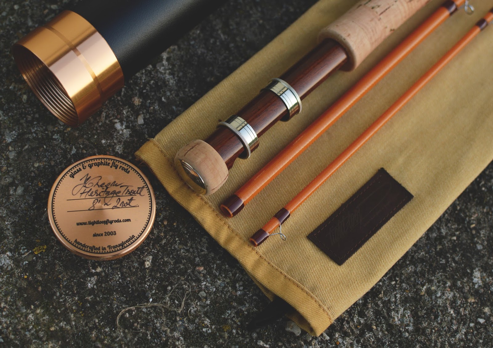 Handcrafted graphite and fiberglass fly rods: James Green glass