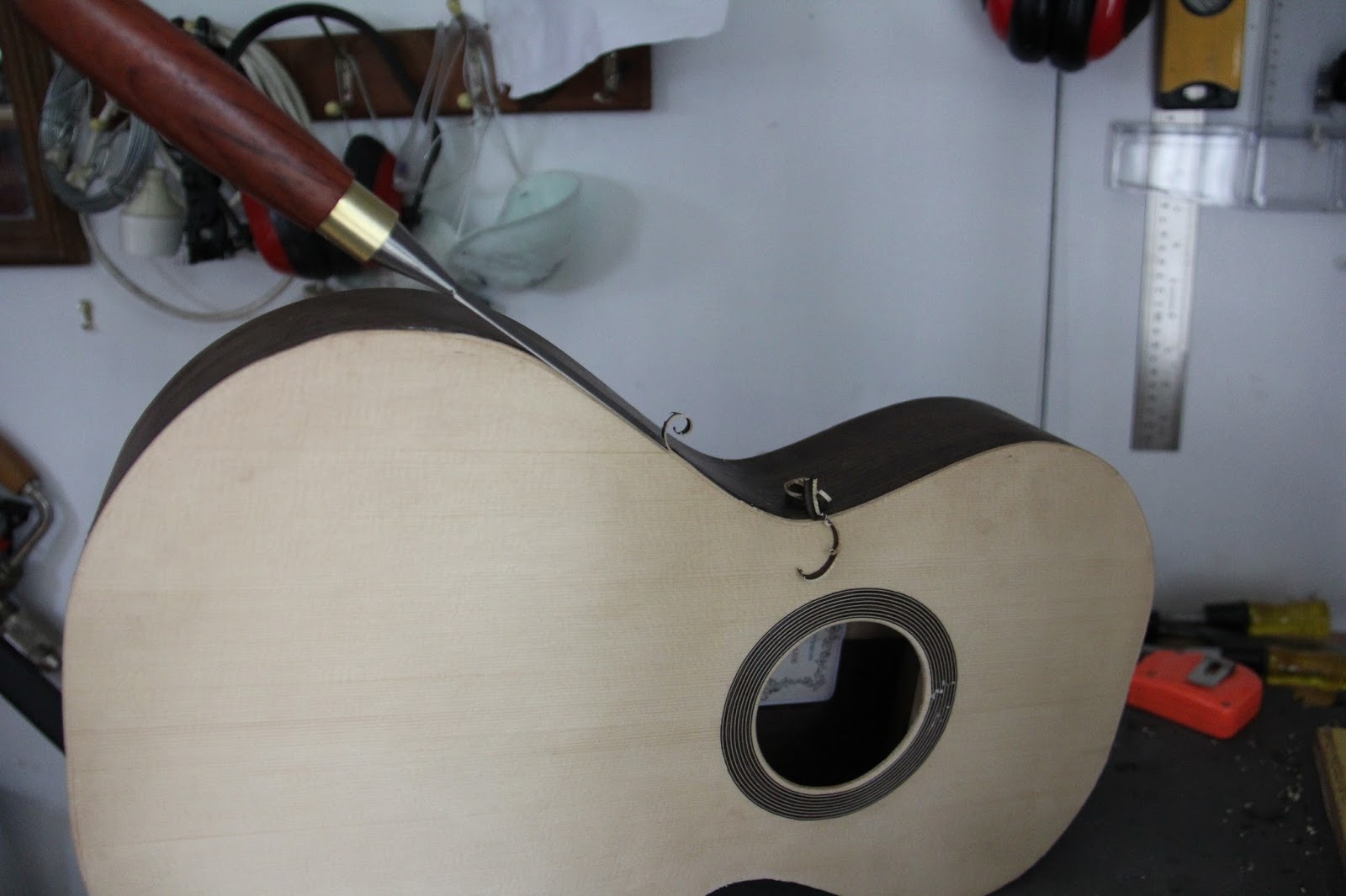 Lacote Guitar first build Binding and purfling channels