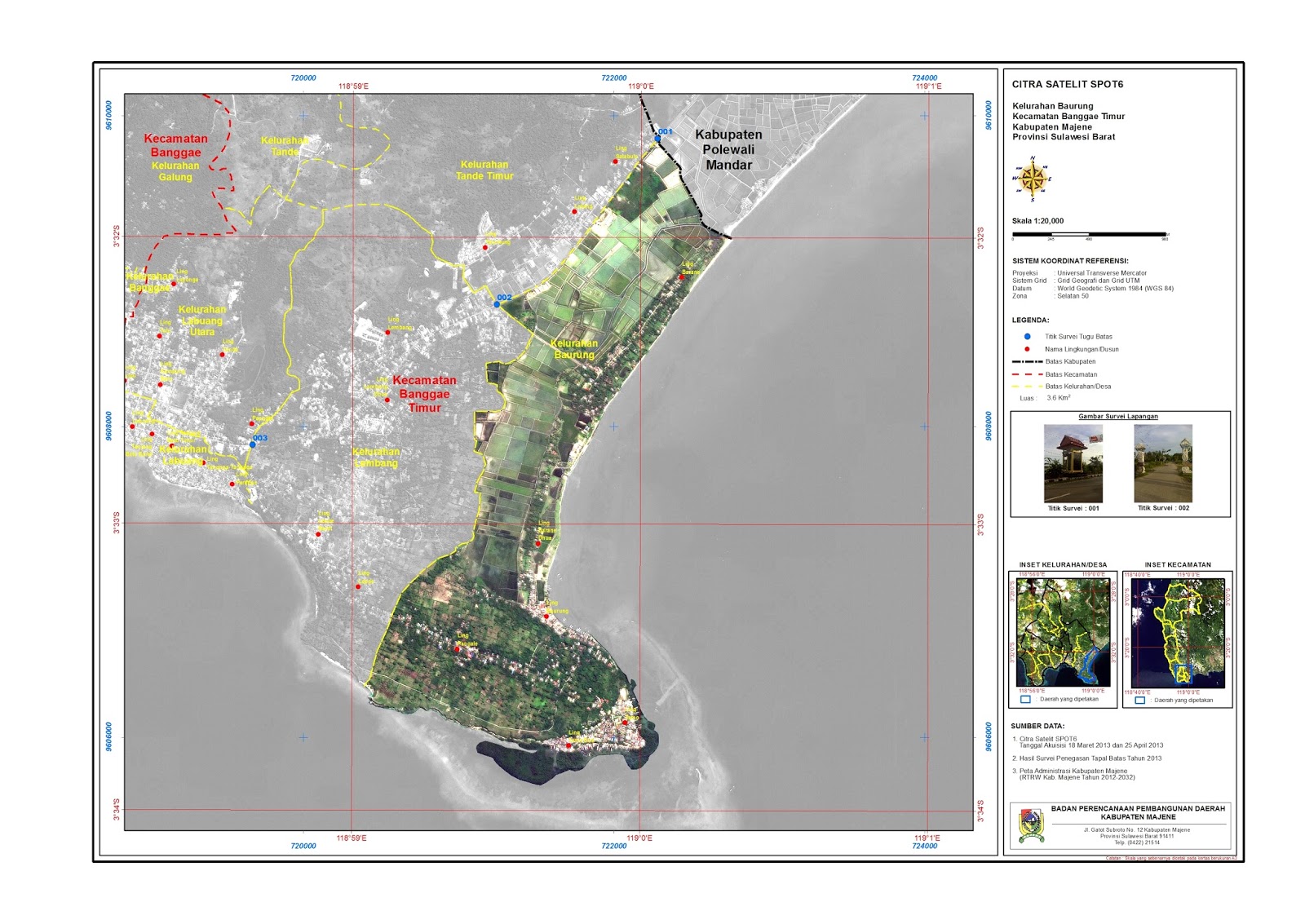 Majene: PETA DESA/KELURAHAN KECAMATAN BANGGAE TIMUR