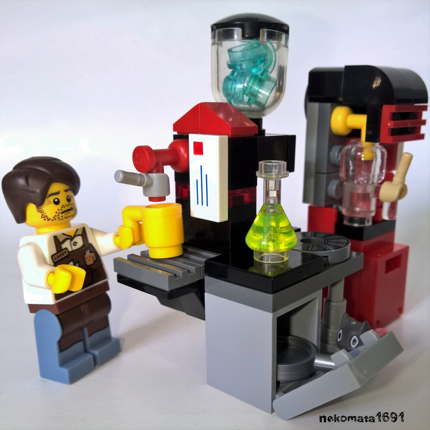 Neko's Room Lego Drink Machine & Electric Stove Unit , and Coffee Machine