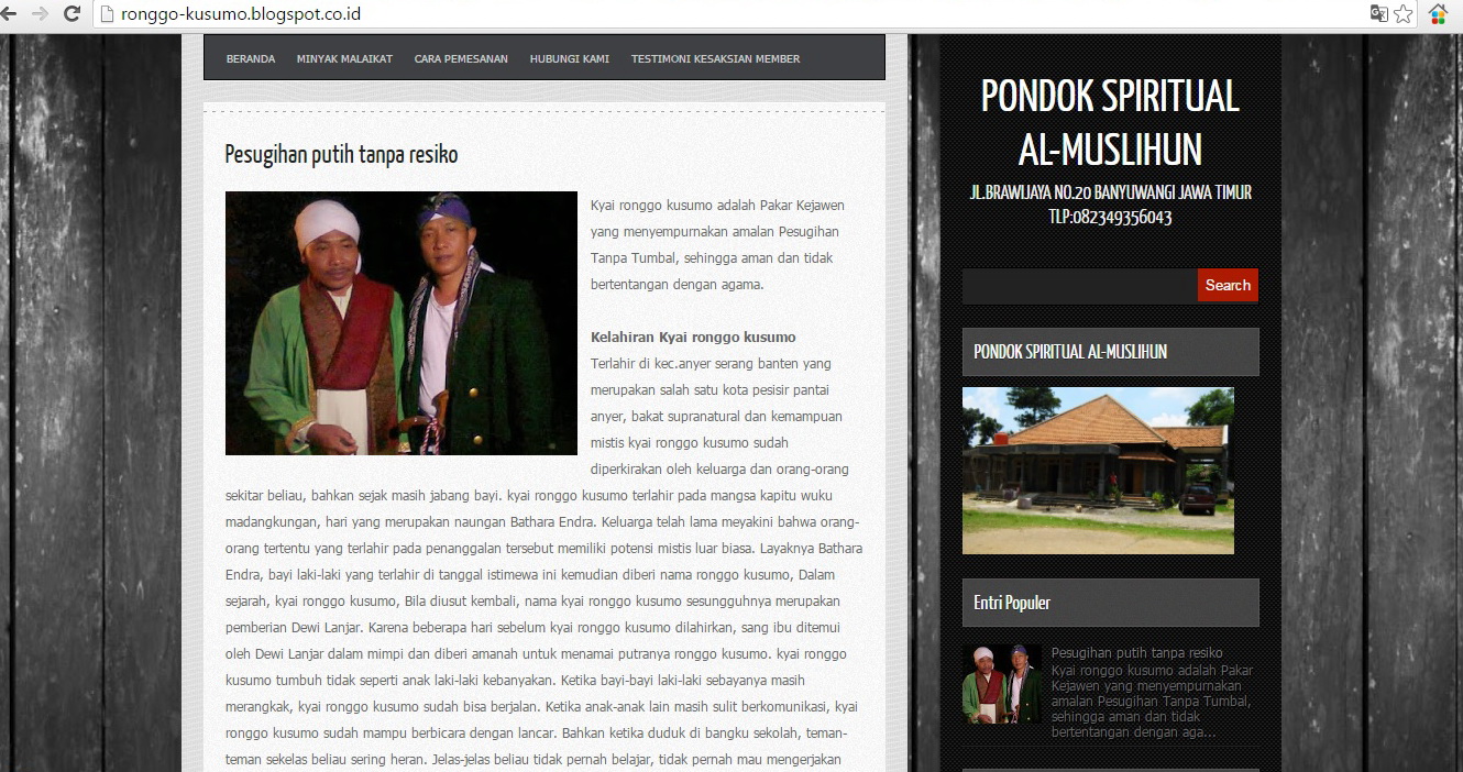 DAFTAR DUKUN PENIPU / PENIPUAN TOGEL / PESUGIHAN PENIPU