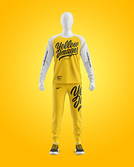 Download Men S Training Suit Mockup Front View PSD Mockup Templates