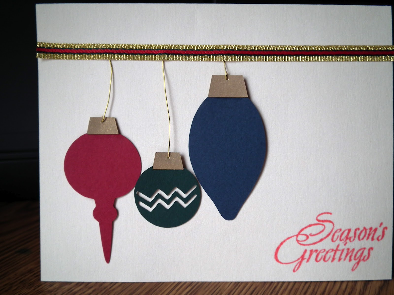 Crafty Card Tricks Christmas Ornament Card