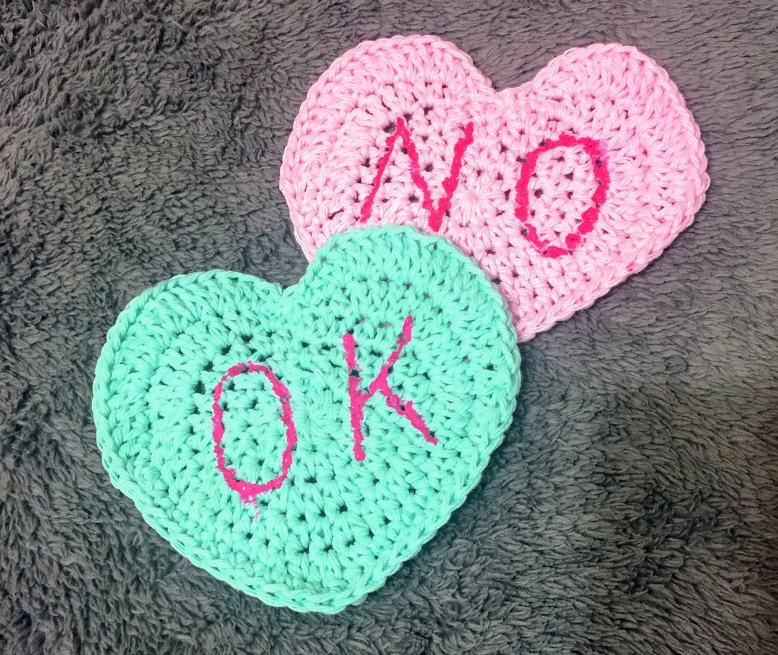 MelodyCrochet Crochet Heart Coasters