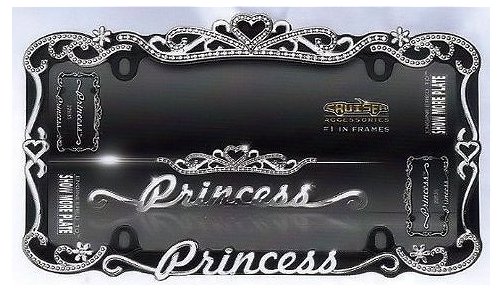 Princess Crown Crystal/Diamond Bling License Plate Frame Gift ideas - fun novelty gift shopping ideas - gift ideas - slippers - sleep wear - personalized gifts - cool stuff to buy Gift ideas - fun novelty gift shopping ideas - gift ideas - slippers - sleep wear - coffee mugs - personalized gifts - cool stuff to buy