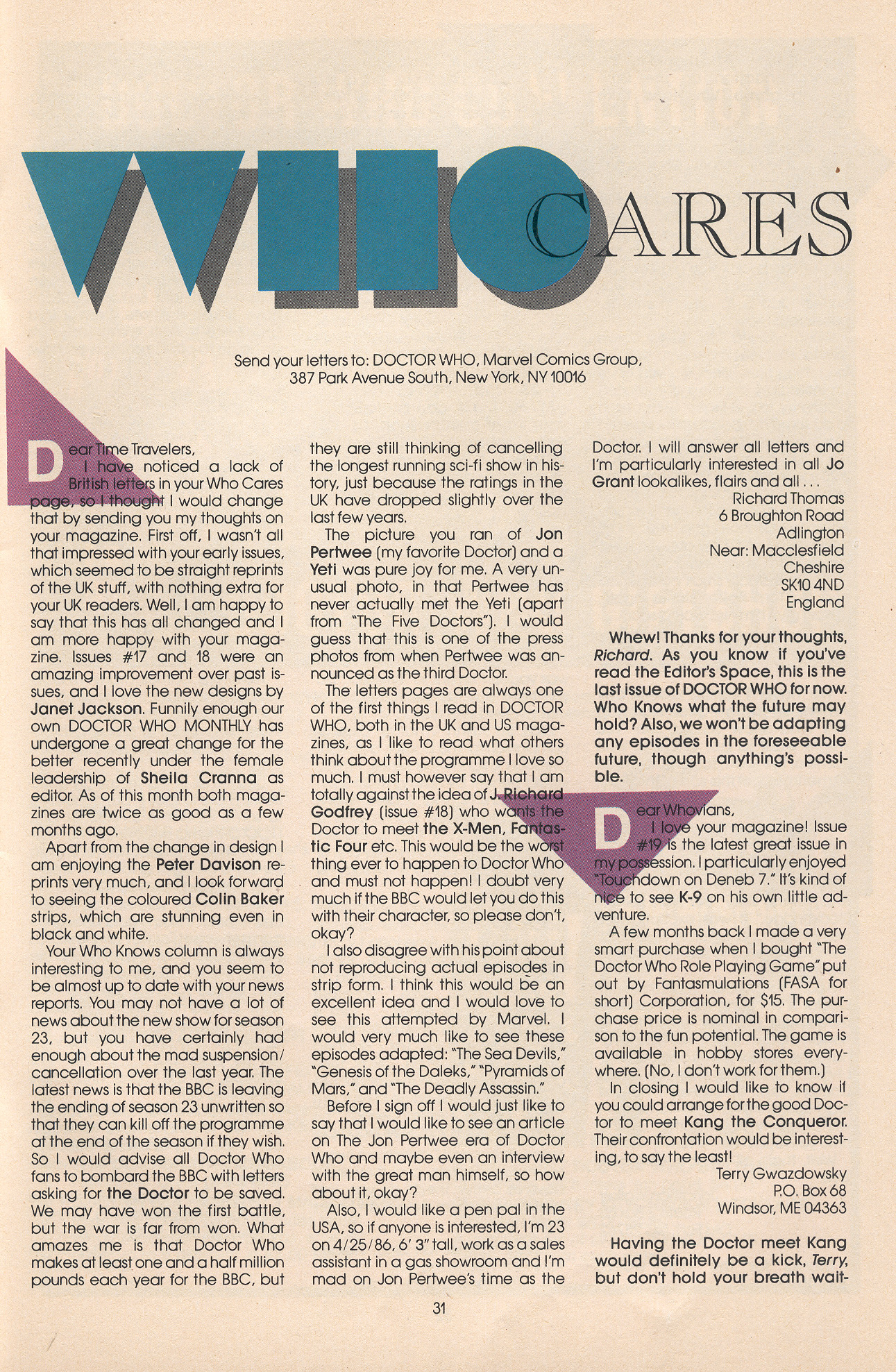 Read online Doctor Who (1984) comic -  Issue #23 - 33