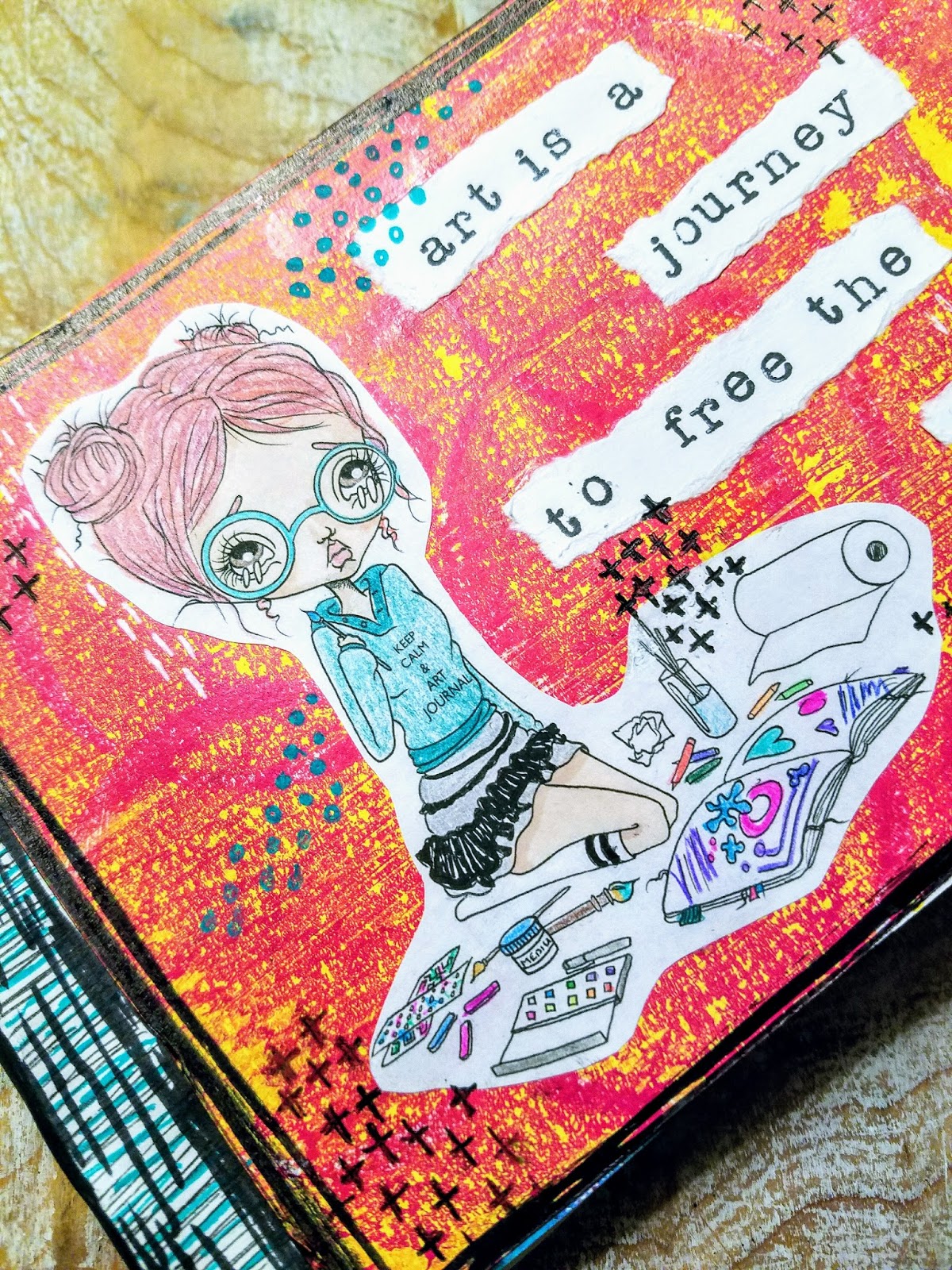 Oddball Digital Stamps by Lizzy Love Mini Art Journal