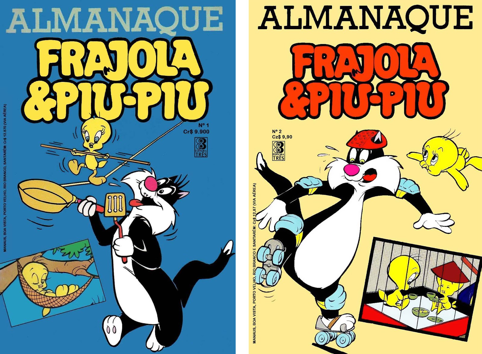 leitor de gibi almanaques frajola piu piu ed três