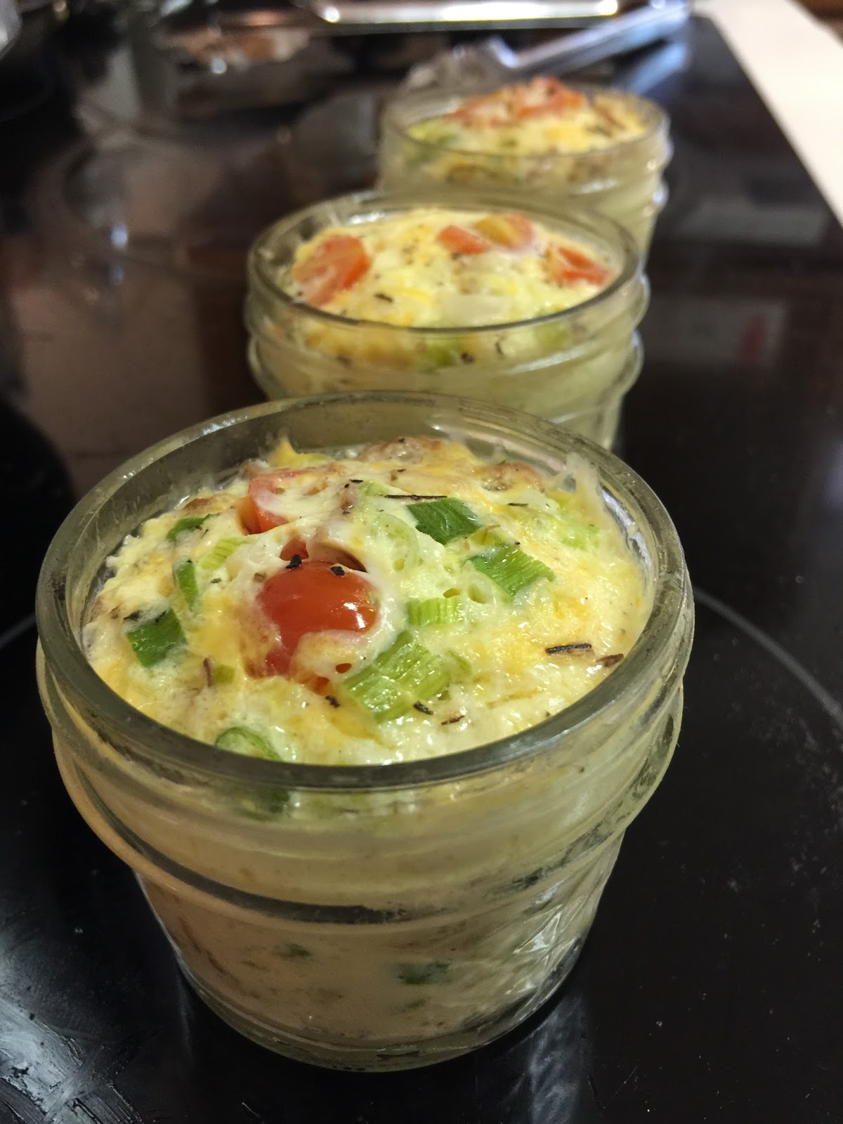 Tracy Cooks in Austin Mini crustless quiche in those little jars, so
