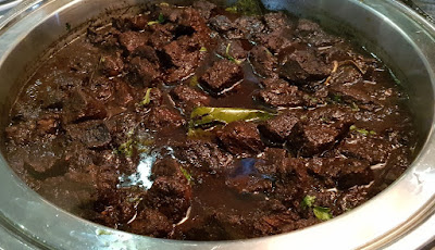 Rawon sapi, braised beef in buah keluak. The beef was very tender, flavoured with rich buah keluak gravy.