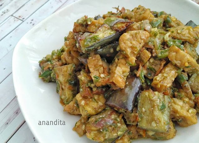 Terong Tempe Teri Cabai Hijau - Resep Lauk Special