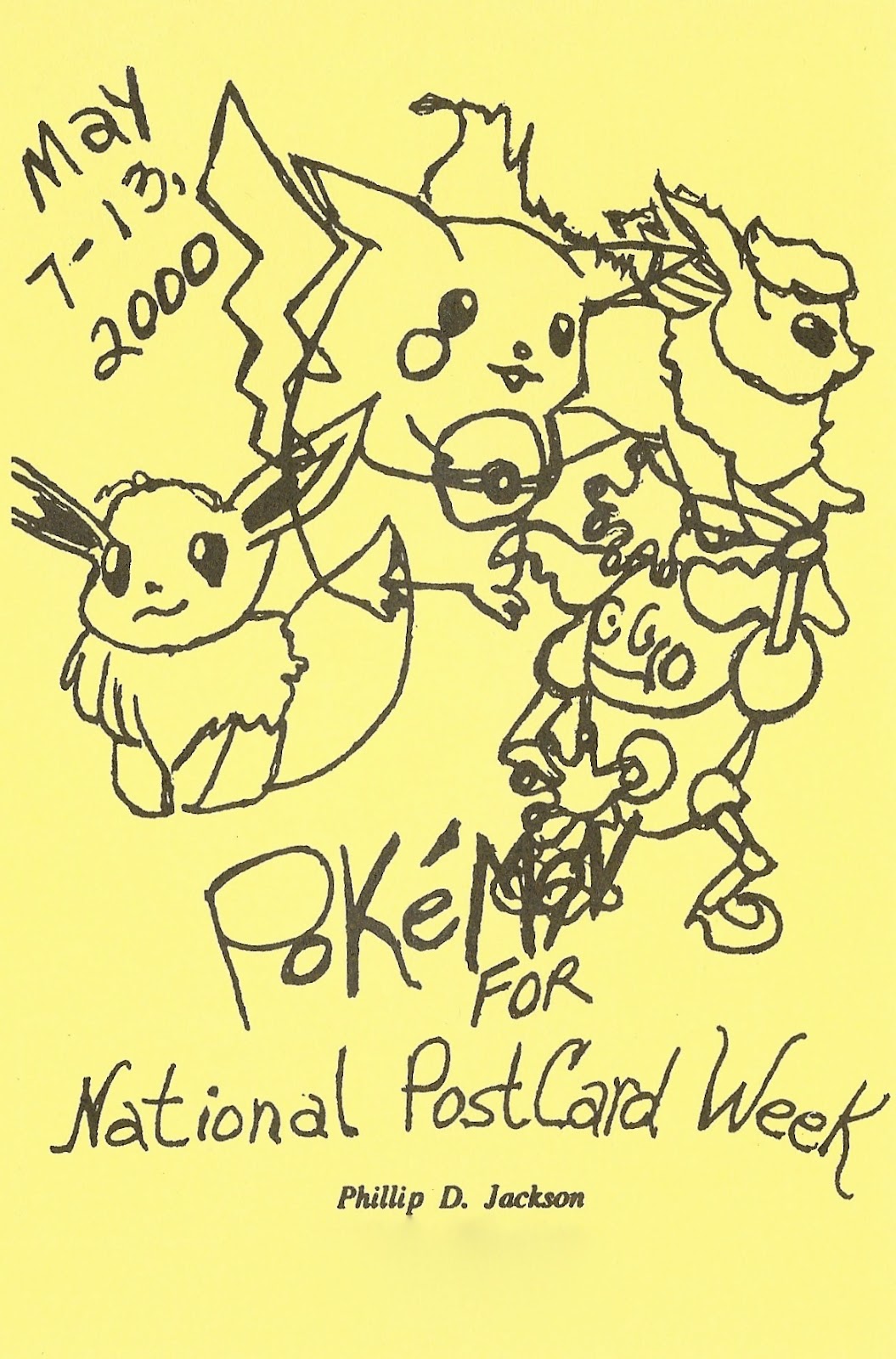 My Favorite Postcards A Pokemon Postcard for National Postcard Week