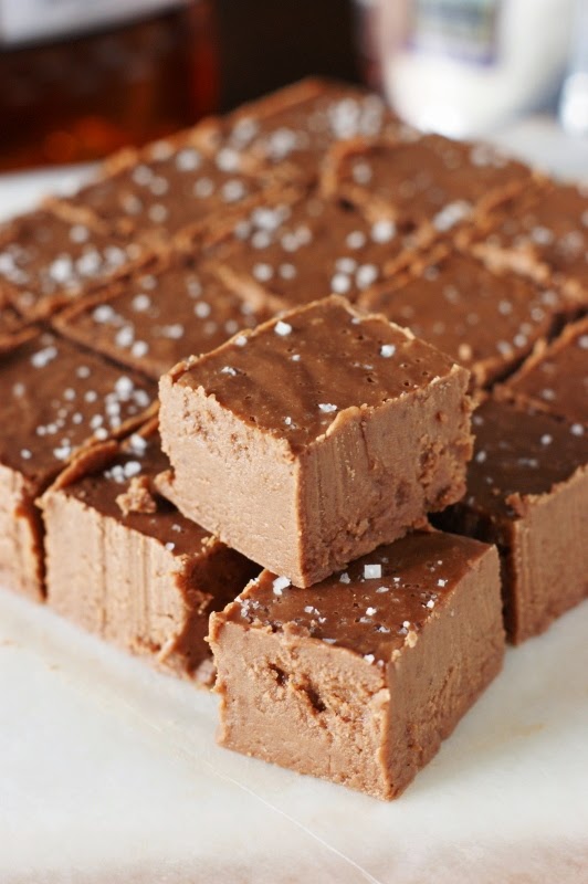 Salted Dark Chocolate Bourbon Fudge The Kitchen is My Playground