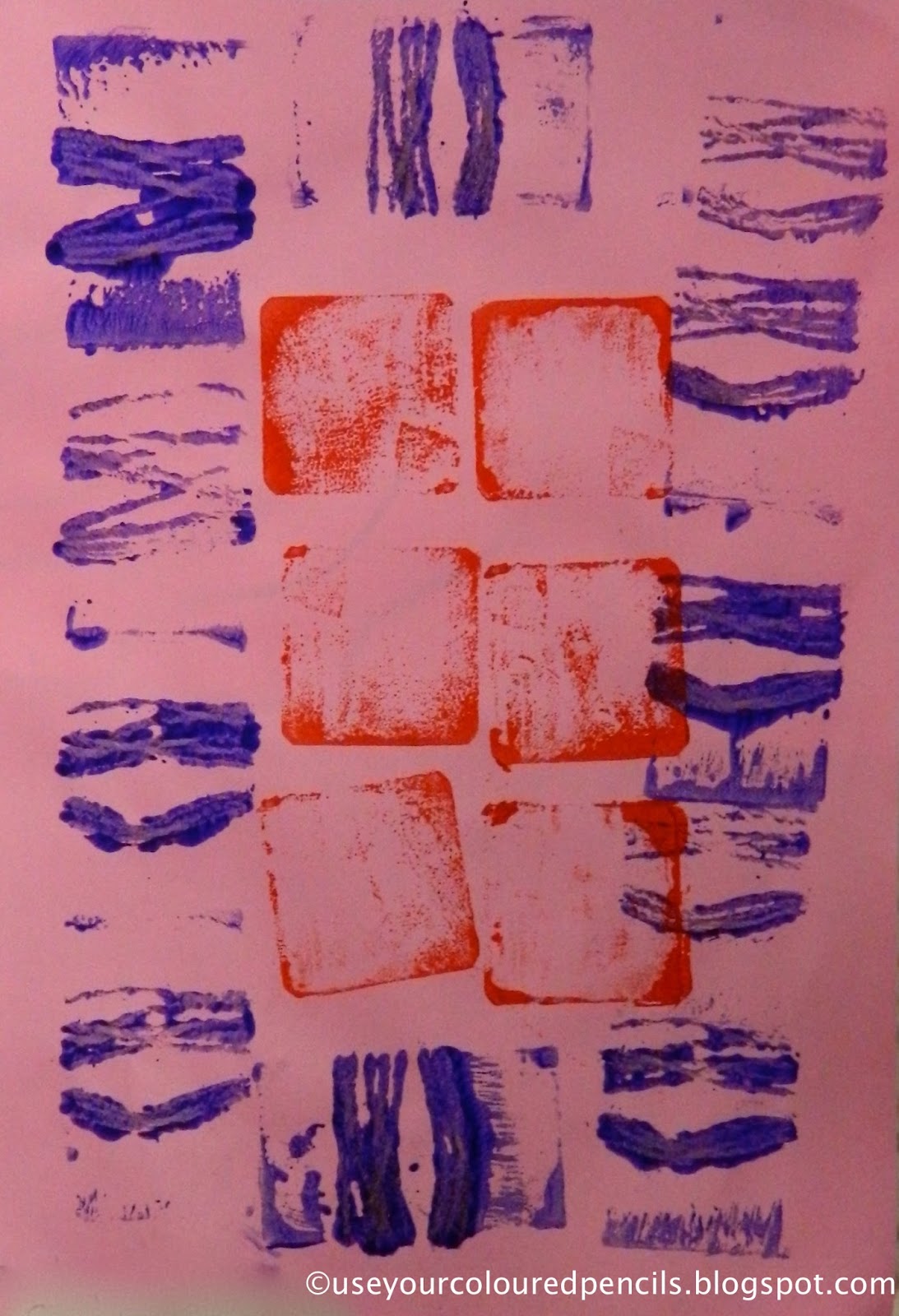 Use Your Coloured Pencils: Simple Wood Block Printing