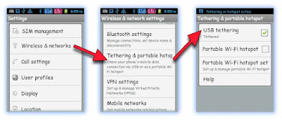 HOW TO SHARE PC INTERNET ON ANDROID DEVICE USING USB DATA CABLE
