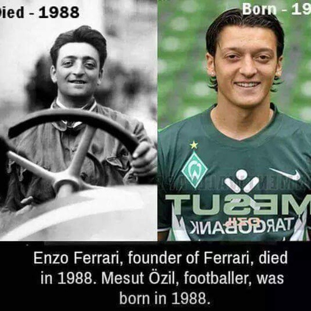 Enzo Ferrari and Mesut Özil! : r/timetravelercaught