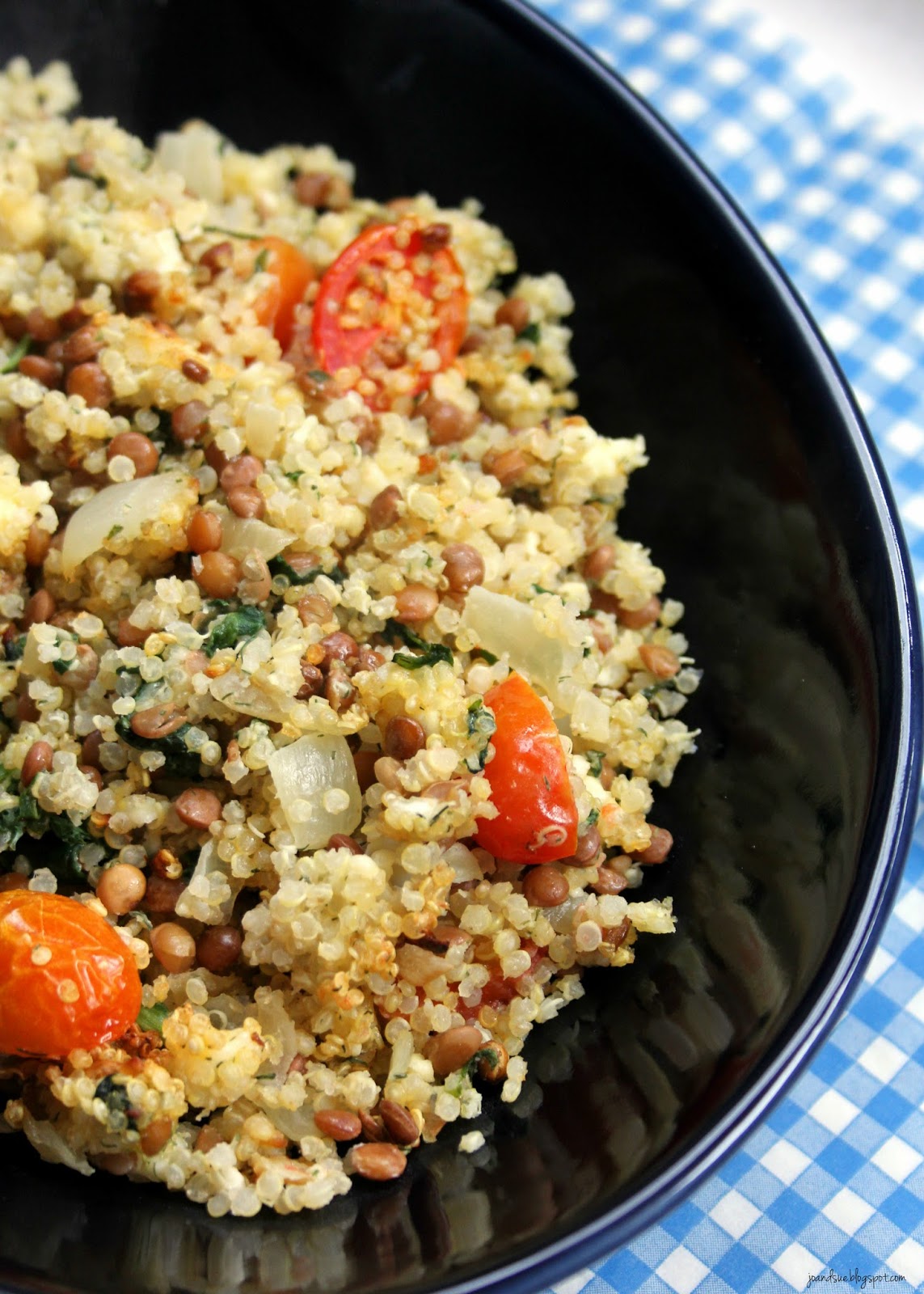 Jo and Sue Mediterranean Quinoa and Lentils
