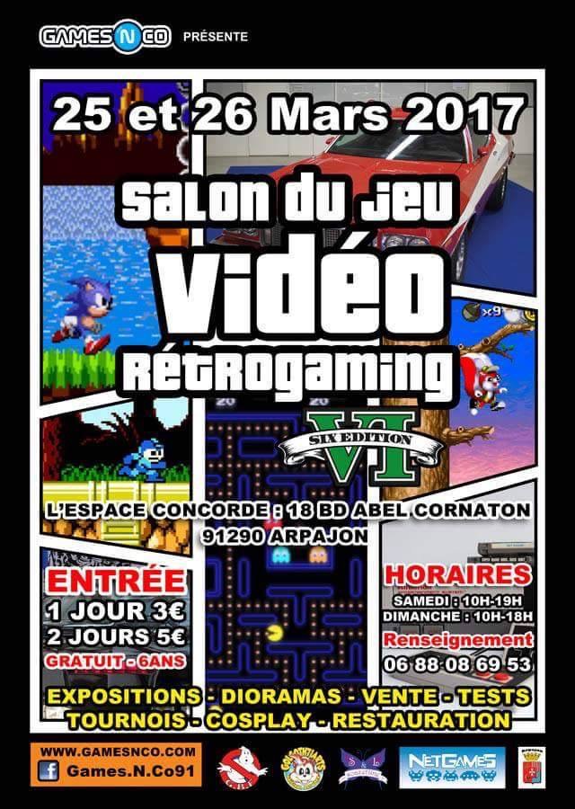 Salon RétroGaming Arpajon, 25-26 mars 2017