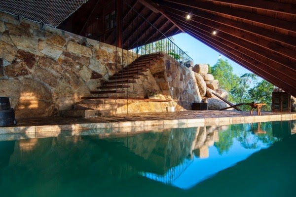 Spa resort “The Tent” is built on a steep slope