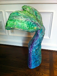 paper mache mermaid tail teen reading paintings summer beneath surface fly diy tails mermaids kathiflyart crafts craft decided