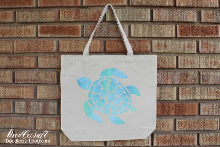 Look at this cute Sea Turtle tote using Patterned Iron-on!