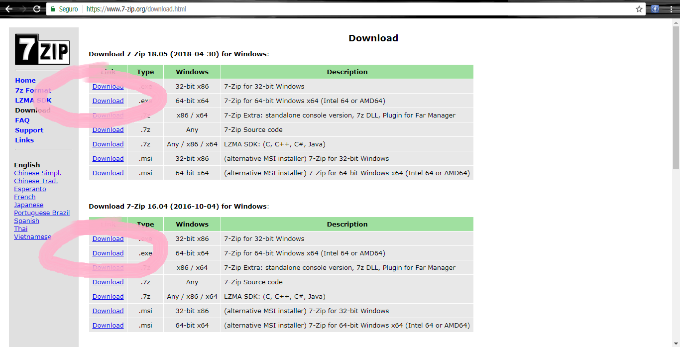 7zip install windows