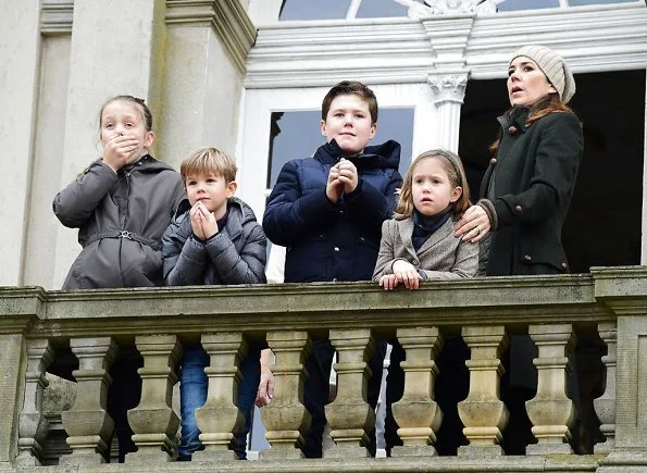 Crown Princess Mary, Prince Christian, Princess Isabella, Prince Vincent and Princess Josephine at Hubertus Hunt