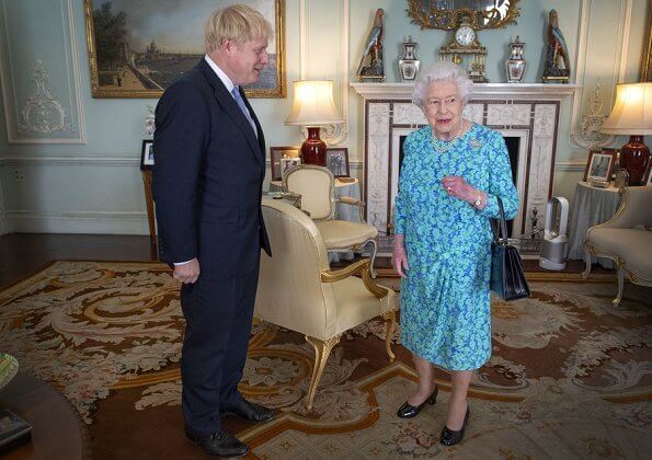 Queen Elizabeth II met with, new prime minister Boris Johnson. Meghan Markle, Kate Middleton