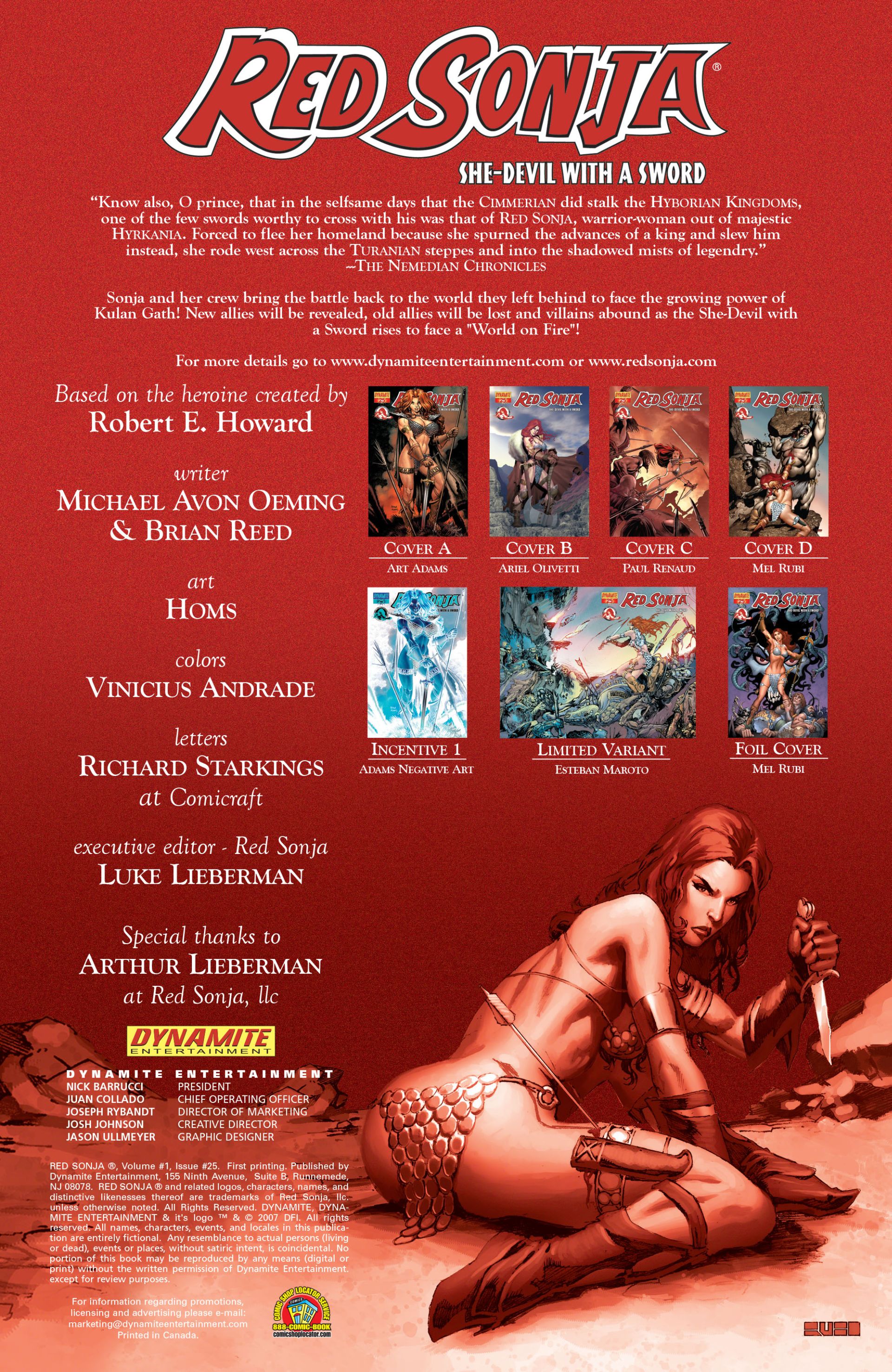 Read online Red Sonja (2005) comic -  Issue #25 - 2