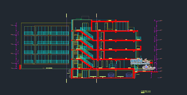 Residential social housing in AutoCAD 
